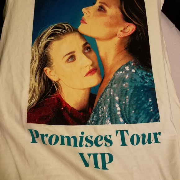 Super rare Aly & Aj Promises Tour VIP T Shirt sz L, XXL - Picture 2 of 5